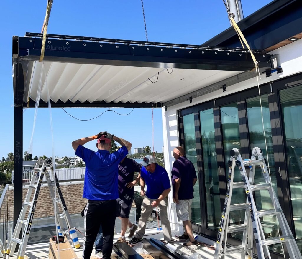 Installation pergola bioclimatique Casablanca